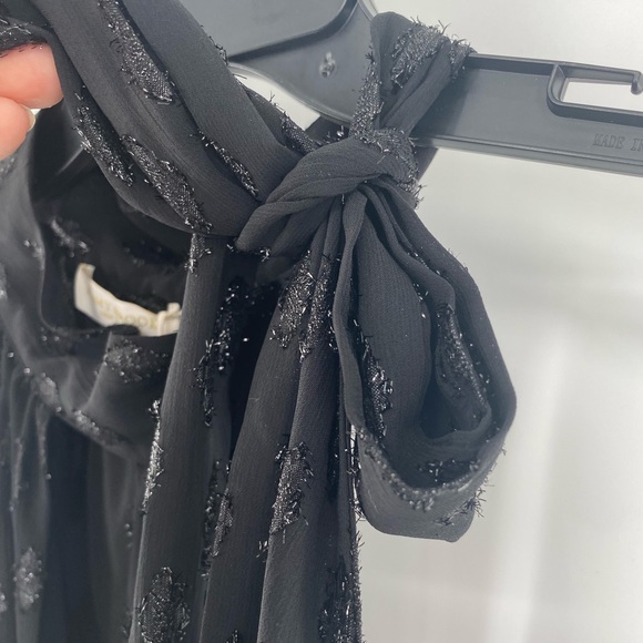 Ramy Brook NWT Sasha Clip Diamond Tie Neck Sleeveless Keyhole Lined Blouse M New - Picture 4 of 9